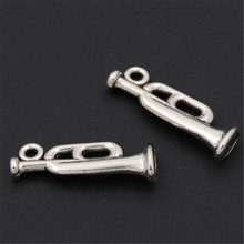 20pcs  Silver Color Instruments Trumpet Horn Charm Pendant Musical Jewelry Making Diy Handmade A2560 2024 - buy cheap