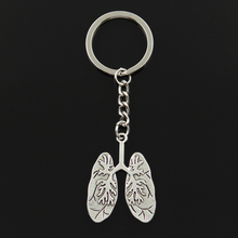 New Fashion Keychain 39x30mm Lung Respiratory System Pendants DIY Men Jewelry Car Key Chain Ring Holder Souvenir For Gift 2024 - buy cheap