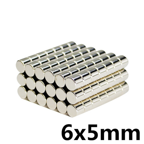 100pcs/lot 6 x 5 mm Powerful Super Strong Rare Earth Neodymium Disc Magnets 6x5 mm N35 Small Round Magnet 2022 - buy cheap