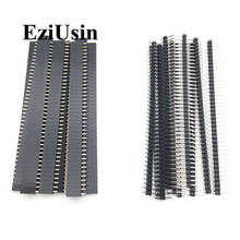 20pcs 10 pairs 40 Pin 1x40 Single Row Male and Female  2.54 Breakable Pin Header PCB JST Connector Strip for Arduino Black 2024 - buy cheap