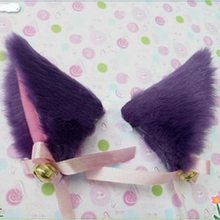 Женские заколки для волос с кошачьими ушками, 1 пара, 6 цветов, вечерние заколки для волос в стиле аниме для Хэллоуина 2024 - купить недорого