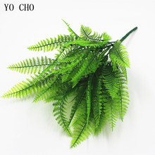 YO CHO Simulation Fern Grass Green Plants Artificial Fern Persian Leaves Flower Wall Hanging Plants Home Wedding Shop Decoration 2024 - buy cheap