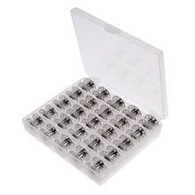 25Pcs Clear Empty Bobbins Spool Metal Case With 25 Grid Storage Case Box for Brother Janome Singer Elna Sewing Machine Reels 2024 - buy cheap