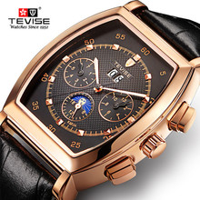 TEVISE мужские часы автоматические механические часы Tourbillon часы из кожи, повседневные часы в деловом стиле брендовые силиконовым ремешком Relogio Masculino 2024 - купить недорого