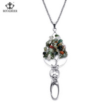 ROYALBEIER Hot Sale Water Drop Tree of Life Pendant  Color Crystal Necklace Stone Handmade Jewelry Mothers Day Gifts XL0146 2024 - buy cheap