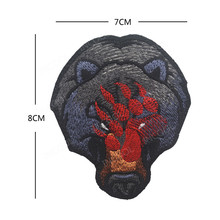 Bear Claw Embroidery Patch K9 Red Bear Military Patches Tactical Combat Emblem Appliques Embroidered Badges Drop Shipping 2024 - buy cheap