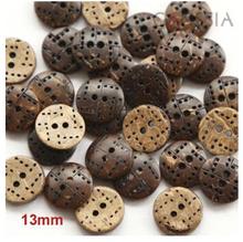 50pcs/lot Size:13mm Natural color design coconut button Round sewing buttons Scrapbooking (kk-1213) 2024 - buy cheap