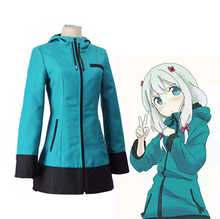 Disfraz de uniforme de Anime erotanga Sensei Izumi Sagiri, sudadera azul con capucha y sombreros, chaqueta con capucha 2024 - compra barato