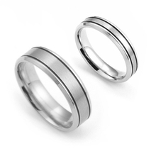 Anel de casamento em aço inoxidável, anel de ouro, prata, design simples, aliança de casal, aliança de 5mm, 7mm de largura, anel de banda para mulheres e homens 2024 - compre barato