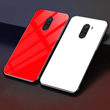 Latest style Glass Shell Pocophone F1 case For Xiaomi Pocophone F1 Phone Bag Cases Pocophone F1 Heavy Duty Shell Glass Case 2024 - buy cheap