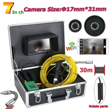 MOUNTAINONE 7 inch WiFi Wireless DVR 17mm Industrial Pipe Sewer Inspection Video Camera System  1000 TVL Camera with 8pcs LED 2024 - buy cheap