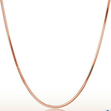 S925 цвета розового золота Покрытие Серебряное ожерелье Корея new.2mm jadoku цепочкой круглый женский змея цепи хит сезона 2024 - купить недорого