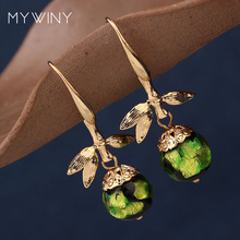 MYWINY-pendientes vintage esmaltados de colores, joyería de Flores de cobre, moda 2024 - compra barato