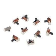 10 Pcs Toggle Vertical Slide Switch 1P2T 3 Pin 3mm Shank For PCB Mount SK12D07-VG4 2024 - buy cheap