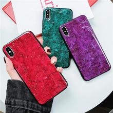 Capa de silicone para iphone, para modelos iphone x, xs max, xr, 6, 6s, 7, 8 plus, estampa de mármore 2024 - compre barato