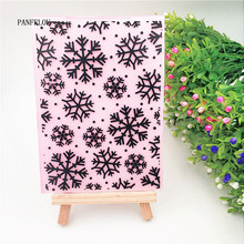 PANFELOU Beautiful snowflake Embossing folders Plastic For Scrapbooking DIY Template Fondant Cake Photo Album Easter Card Making 2024 - buy cheap