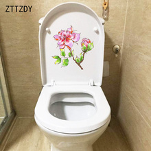 ZTTZDY 19.7*20.9CM Blooming Peony Hand Drawn Cartoon Wall Sticker Decal Home Toilet Decor T2-0588 2024 - buy cheap