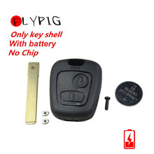 2 Buttons Remote Key Shell Case For Citroen C2 C3 C4 C5 C6 2024 - buy cheap