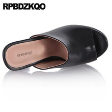 Sandals Fetish Stripper Platform Chunky Leather Exotic Dancer Sexy Fashion Shoes 2021 Women Slides Slippers Studded High Heel 2024 - buy cheap