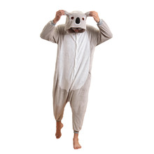 Disfraz de Animal Kigurumi de franela para adultos, pijamas de Koala gris para Halloween, Carnaval, mascarada, fiesta de navidad 2024 - compra barato