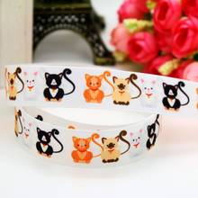 7/8'' Free shipping pull dog bone cat printed grosgrain ribbon headwear hair bow diy party decoration wholesale OEM 22mm B1440 2024 - buy cheap