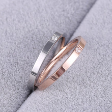 Top Quality Concise Zircon Wedding Ring Rose Gold Color Full Sizes Jewelry For Men/Women 2024 - buy cheap