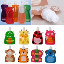 BABY Solid Feeding Dishes 360ml Eco Friendly Foldable Cartoon Water Bag Drinkware Travel Drink Bottle Safe for Kids Children 2024 - buy cheap