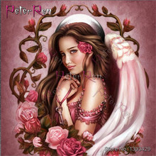 Peter ren DIY Diamond Painting princess Rose Beauty Picture Mosaic Cross Stitch 5D Resin Rhinestone full Diamond Embroidery Gift 2024 - buy cheap