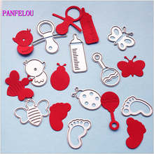 Panfelou matriz de corte de papel para scrapbooking, artesanato de metal, brinquedos para bebê, série de papel, faça você mesmo, páscoa, casamento, cartões de halloween 2024 - compre barato