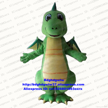 Green Pterosaur Pterodactyl Dinosaur Dino Mascot Costume Adult Cartoon Character Outfit Amusement Park Marry Nuptials zx887 2024 - buy cheap