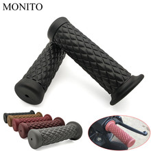Universal 7/8" 22MM Vintage rubber Motorcycle handle grips handlebar For Aprilia CAPANORD 1200 etv1000 750 sl1000 RST1000 Z800 2024 - buy cheap