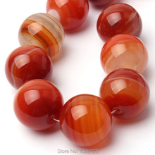 High Quality 20mm Natural Banded Red Mixed Agates Round Shape DIY Gems Loose Beads 10Pcs Creative Jewellery Making w3230a 2024 - buy cheap