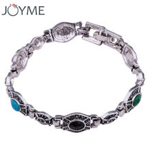 Hot Sale Evil Eye Bracelet Vintage Look Turkish Jewelry Beaded Charm Resin Crystal Bracelet For Women B179JM 2024 - buy cheap