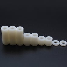 2Pcs M3.2 Insulation Isolation plastic Stud Hollow Straight through Round hole Spacer column nylon casing nut 7mm OD 28mm-50mm L 2024 - buy cheap