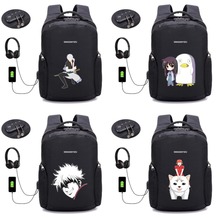 anime Gintama backpack men travel backpack Laptop computer backpack USB charging student shoulder bag 22 style 2024 - buy cheap