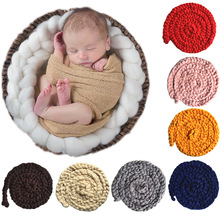 Newborn Photography Props Baby Photo Blanket 3.4M Infant Long Basket Acrylic Filler Braid Backdrop Bebe Fotos Stuffer Background 2024 - buy cheap