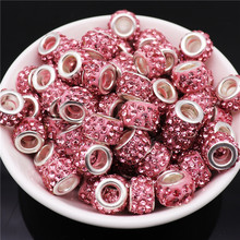 40Pcs Lot Wholesale Crystal Big Hole Murano Glass Beads Fit Pandora Bracelet DIY Necklaces For Women Jewelry Making Accessories 2024 - buy cheap