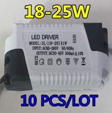 Adaptador de controlador para luces LED, fuente de alimentación de corriente constante de 300mA, 18-25W, CA 85-265V, 10 unidades 2024 - compra barato