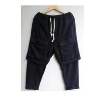 Harem Pants Men Black Double Layer Capris Large Pocket Casual Pants Plus Size Loose Singer Costumes Hot 2021 Fashion New 27-44 2024 - buy cheap