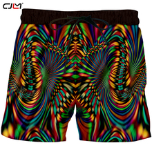 CJLM Man New Hipster Shorts Men's Colored Creative Design 3D Full Printed Vortex Stripes Loose Cozy Big Size Shorts 5XL 2024 - buy cheap