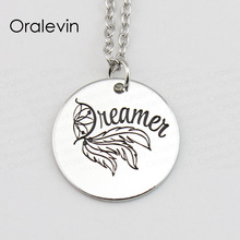 DREAMER Pendant Charms Necklace Gift Jewelry 10Pcs/Lot #LN536 2024 - buy cheap