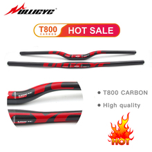 Ullicyc MTB Bicycle Handlebar Red Flat/Rise Carbon Fiber Handlebar Mountain Bike parts 31.8*600/620/640/660/680/700/720/740mm 2024 - buy cheap