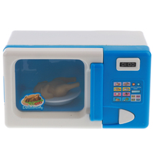 Kids Children Mini Plastic Home Appliance Toys with Light & Sound, Birthday Gift - Blue Microwave Oven 2024 - buy cheap