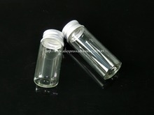 Wholesale 100Pcs/lot Glass Bottles Aluminium Lid Empty Transparent Clear Gift Wishing Bottles Jars 10ml 14ml 2024 - buy cheap