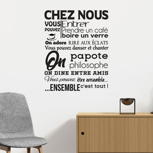 Stickers Citation-chez-nous-pouvez-etre-ensemble Vinyl Wall Art Decor Mural Decal Living Room Home Decor Poster House Decoration 2024 - buy cheap