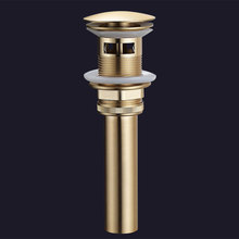 Bathroom Basin Pop Up Drain With or Without Overflow Design Brass Brushed Gold Bathroom Lavatory Sink Pop Up Drain 2024 - buy cheap