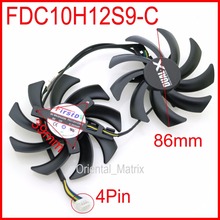 Free Shipping 2pcs/lot FDC10H12S9-C 86mm 0.35A 4Pin For XFX R9 270X 280X 290X Graphics Card Cooling Fan 2024 - buy cheap