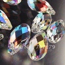 Free shipping~! 100Pcs/lot 6*12mm,8*13mm Clear AB Color Crystal teardrop beads Briolette Pendants 2024 - buy cheap