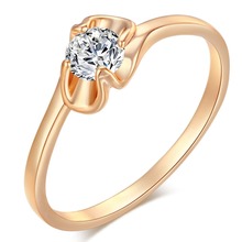 Anel clássico de zircônio cúbico aaa, luxuoso, para mulheres, meninas, casamento, cor dourada simples, joias, anéis de noivado, qualidade superior, 2019 2024 - compre barato
