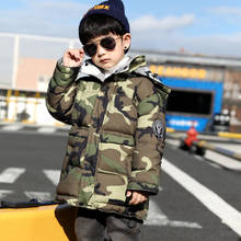 Kids Boys Winter Jacket Military Army Fashion Camouflage Jackets And Coats Hooded Outerwear & Coats Children's Down Parkas 2024 - buy cheap
